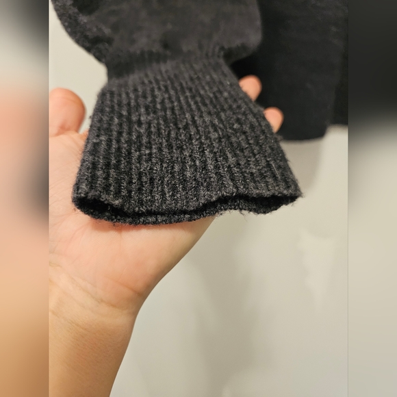 MADEWELL | Dashwood V-neck Sweater With Bubble Sleeves. Sz M. Gray. Wool Blend. - Picture 6 of 10